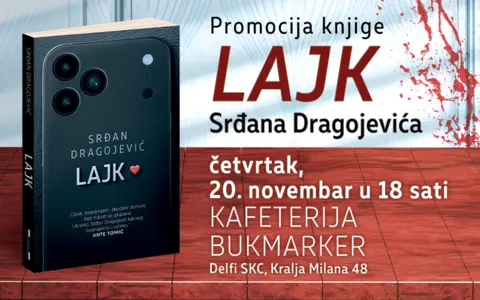 „Opak, bezobrazan, đavolski duhovit“: Promocija romana „Lajk“ Srđana Dragojevića 20. novembra - slika 1
