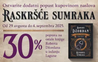 Nedelja knjiga Roberta Džordana: kupovinom naslova „Raskršće sumraka“ ostvarite 30% popusta na ostala dela velikog pisca!