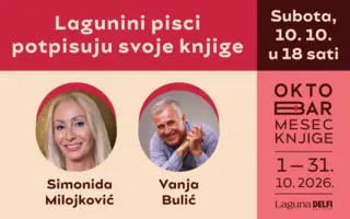 Simonida Milojković i Vanja Bulić potpisuju svoje knjige u Laguninoj knjižari u Galeriji 10. oktobra