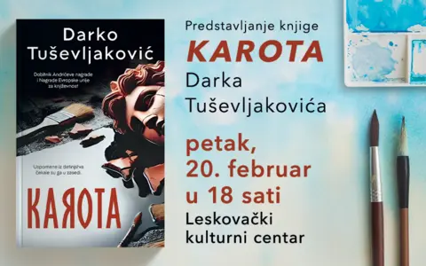 Ninov laureat Darko Tuševljaković predstavlja roman „Karota“ u Leskovcu - slika 1