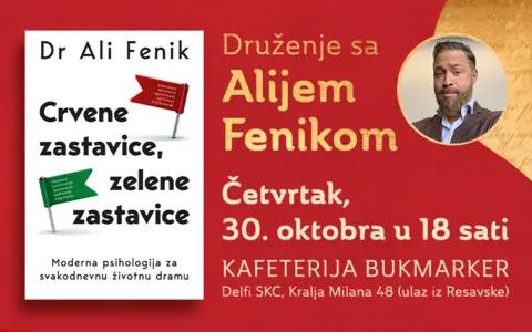 Ekskluzivni gost Sajma knjiga Ali Fenik u knjižari Delfi SKC 30. oktobra - slika 1