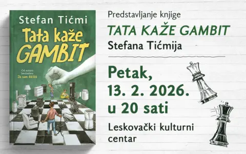 Predstavljanje romana „Tata kaže gambit“ u Leskovačkom kulturnom centru - slika 1