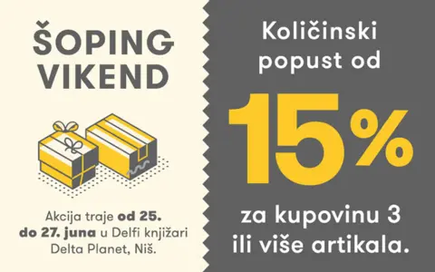 Šoping vikend u TC Delta Planet Niš – popusti u Delfi knjižari - slika 1