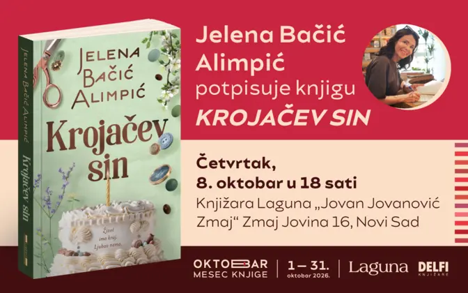 Jelena Bačić Alimpić nastavlja druženje sa Novosađanima – 8. oktobra u knjižari u Zmaj Jovinoj