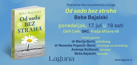Promocija knjige „Od sada bez straha” Bebe Bajalski 17. jula - slika 1