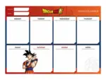 Proizvod Stoni planer A4 - Dragon Ball, Weekly
