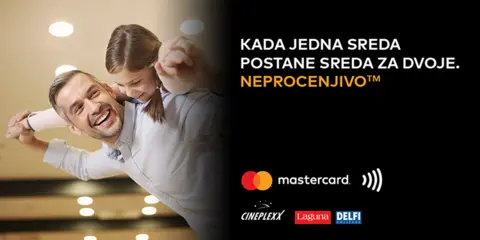 Mastercard, Laguna, Delfi i Cineplexx – tim za omiljenu sredu - slika 1