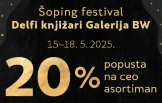 Šoping festival u Delfi knjižari Galerija BW od 15. do 18. maja 2025.