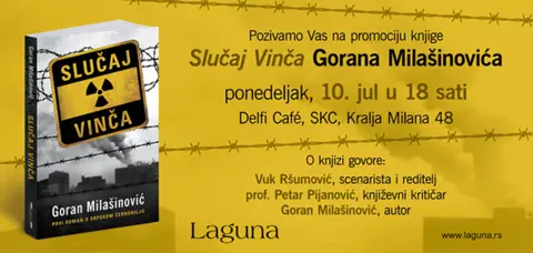 Promocija romana „Slučaj Vinča“ Gorana Milašinovića u ponedeljak, 10. jula - slika 1