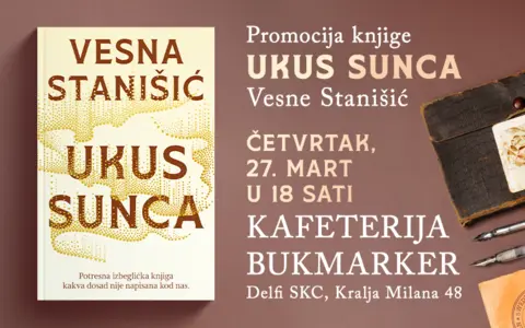 Vesna Stanišić u Beogradu predstavlja knjigu „Ukus sunca“ 27. marta - slika 1