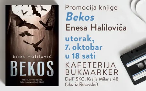 Promocija romana „Bekos“ Enesa Halilovića 7. oktobra - slika 1