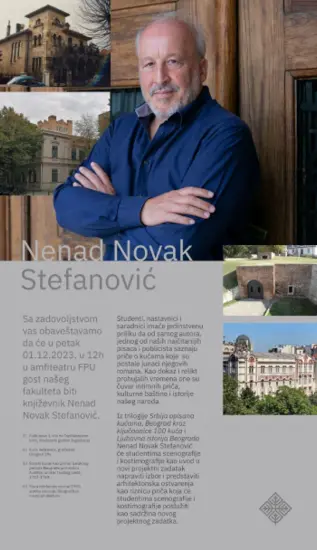 Nenad Novak Stefanović 1. decembra na Fakultetu primenjenih umetnosti - slika 1