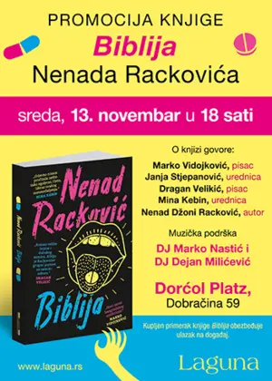 Promocija knjige „Biblija“ Nenada Rackovića 13. novembra u Dorćol Platzu - slika 1