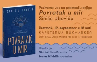 Predstavljanje knjige „Povratak u mir“ Siniše Ubovića 19. septembra