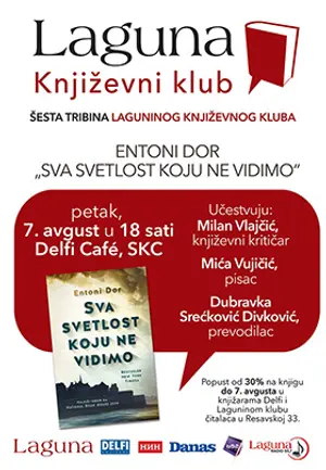 Šesta tribina Laguninog književnog kluba o romanu „Sva svetlost koju ne vidimo“ - slika 1