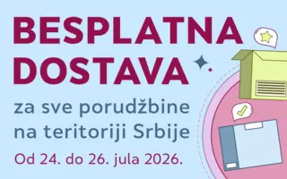 Besplatna isporuka od 24. do 26. jula 2026. na laguna.rs, delfi.rs i dicearena.rs