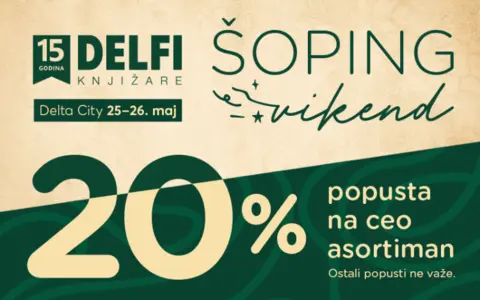 Odličan popust u knjižari Delfi u TC Delta City tokom manifestacije Shopping Weekend - slika 1