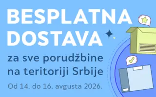 Besplatna isporuka od 14. do 16. avgusta 2026. na laguna.rs, delfi.rs i dicearena.rs