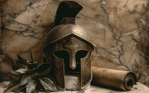 vintage-style-soldier-helmet-still-life