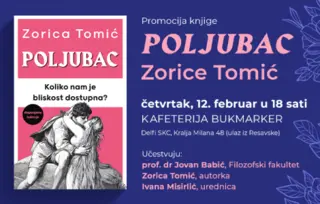 Promocija knjige „Poljubac“ Zorice Tomić 12. februara u knjižari Delfi SKC