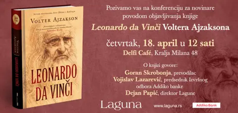 Laguna i Addiko banka predstavljaju kapitalnu biografiju Voltera Ajzaksona „Leonardo da Vinči“ - slika 1