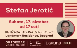 Stefan Jerotić potpisuje knjigu 17. oktobra u Laguninoj knjižari „Dobrica Ćosić“ u Beogradu