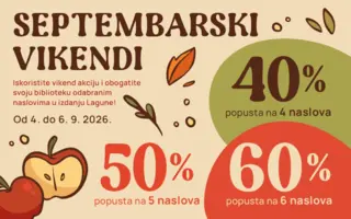 Počinju „Septembarski vikendi“: Na popustu romani Valjarevića, Kafke, Petkovića i drugih, kao i odabrane dečje knjige!