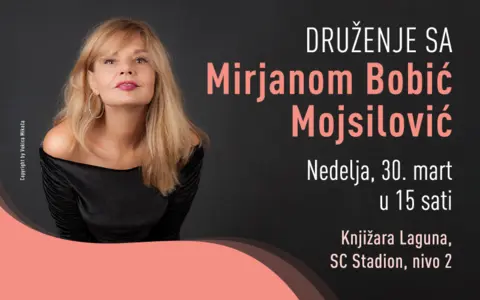 Laguna i Delfi u SC Stadion! Mirjana Bobić Mojsilović u nedelju sa čitaocima! - slika 1