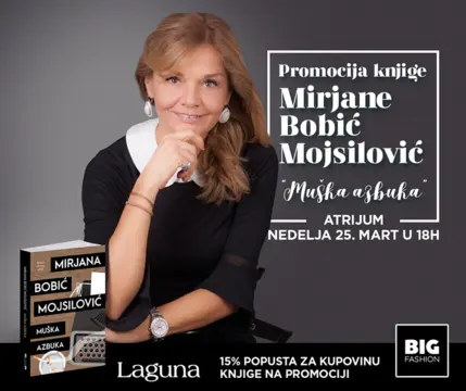 Mirjana Bobić Mojsilović predstavlja roman „Muška azbuka“ u Beogradu i Novom Sadu - slika 1