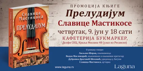 Promocija romana „Preludijum“ Slavice Mastikose 9. juna u knjižari Delfi SKC - slika 1