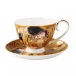 Proizvod Šolje sa tacnom set 2 Cappuccino - Klimt, Kiss, Gold, 250 ml