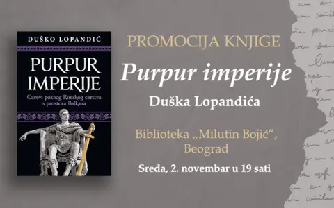 Promocija knjige „Purpur imperije“ 2. novembra u Biblioteci „Milutin Bojić“ - slika 1