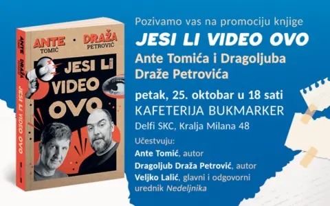 Najduhovitiji dvojac na Balkanu predstavlja knjigu „Jesi li video ovo“ 25. oktobra u SKC-u - slika 1