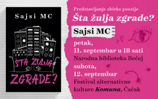 Sajsi MC predstavlja zbirku poezije „Šta žulja zgrade?“ u Bečeju i Čačku