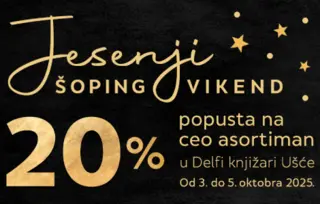Jesenji šoping vikend u Delfi knjižari SC Ušće od 3. do 5. oktobra 2025!
