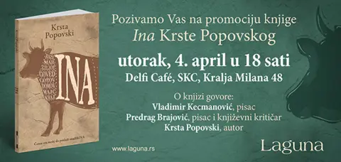 Promocija romana „Ina“ Krste Popovskog 4. aprila - slika 1
