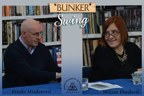 Mirjana Đurđević i Branko Mlađenović na promociji romana „Bunker Swing“ u Kladovu - slika 1