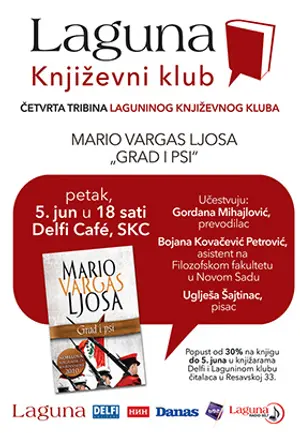 „Grad i psi“ Mario Vargas Ljosa – petak, 5. jun, 18 sati, Delfi Café u SKC-u - slika 1