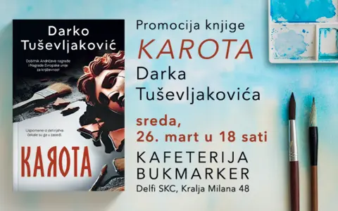 Priča o grubo prekinutom detinjstvu u zemlji koja više ne postoji: promocija romana „Karota“ Darka Tuševljakovića 26. marta - slika 1